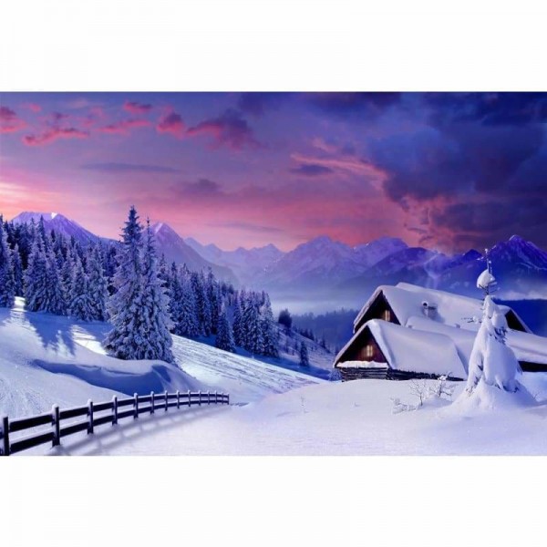 Landscape Snow Cottage Diy Paint By Numbers Kits