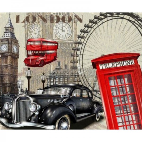 Order Cars London Tower Diy Paint By Numbers Kits