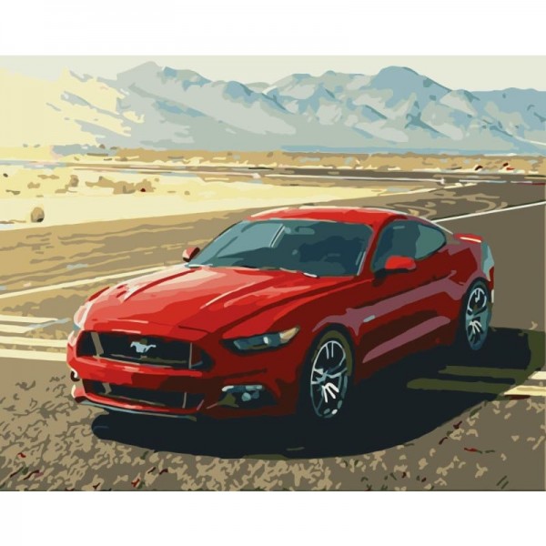 Order Red Car Diy Paint By Numbers Kits