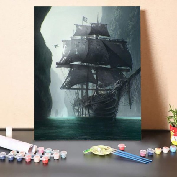 Paint by Numbers Kit-Ghost Mist Ship