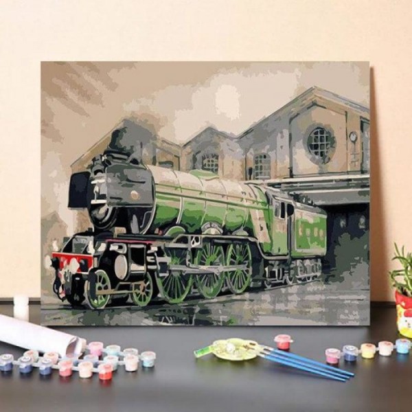 Paint By Numbers Kit New Train From Factory