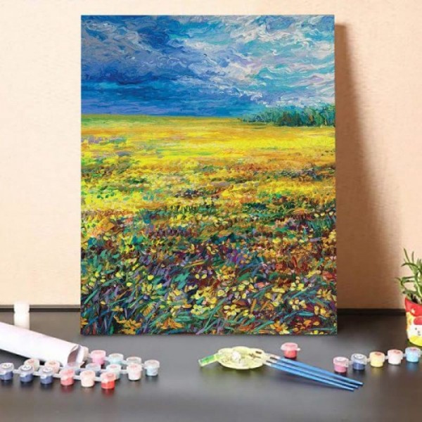 Paint By Numbers Kit-Meadow With Flowers