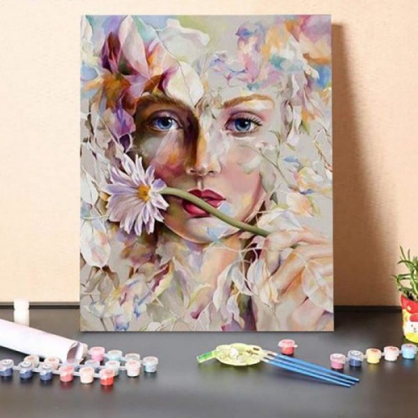 Paint by Numbers Kit-Surrounded by Pink Flowers
