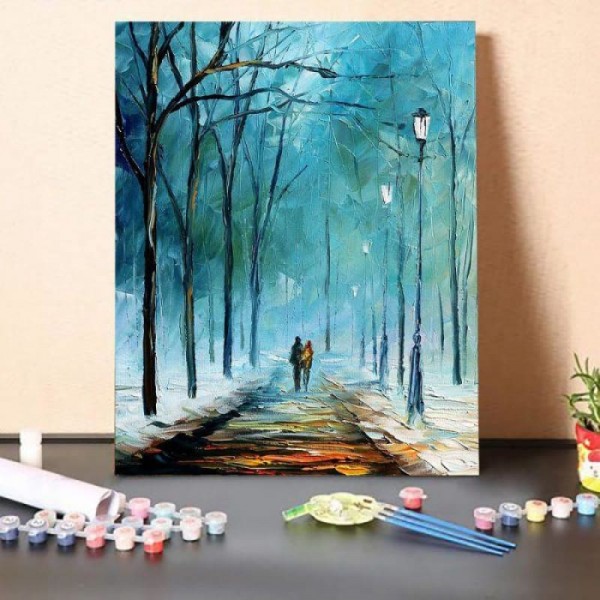 Paint by Numbers Kit-Blue Winter