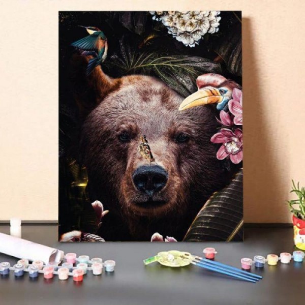 Paint by Numbers Kit-Funny Bear