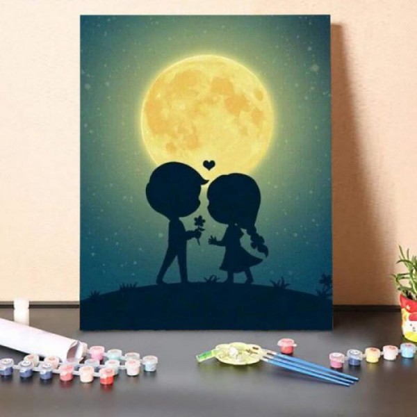 Paint by Numbers Kit-Moon Night Date