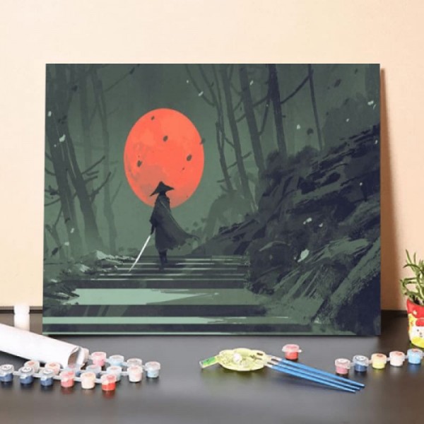 Paint by Numbers Kit-Scarlet Moon