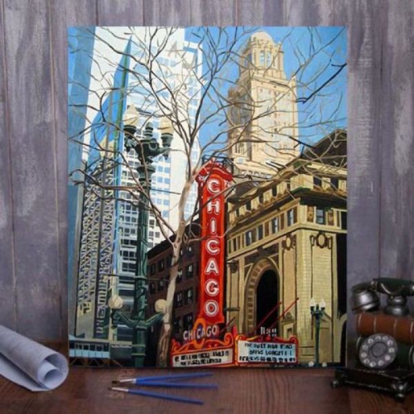 The Chicago Theater Paint By Numbers Kit
