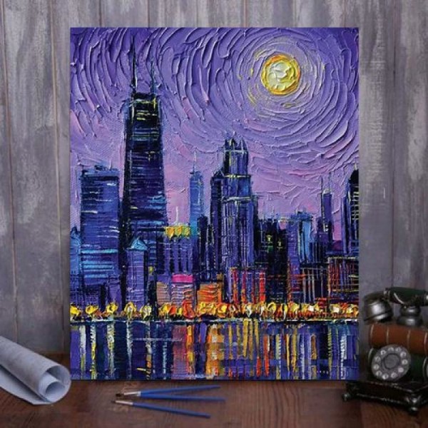Chicago Skyline Paint By Numbers Kit