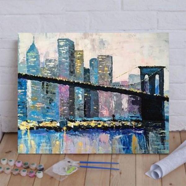 Vintage Brooklyn Bridge Paint By Numbers Kit
