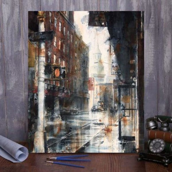 Paint by Numbers Kit-Street without people