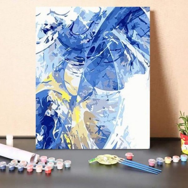 Paint By Numbers Kit Blue Abstract Scenery