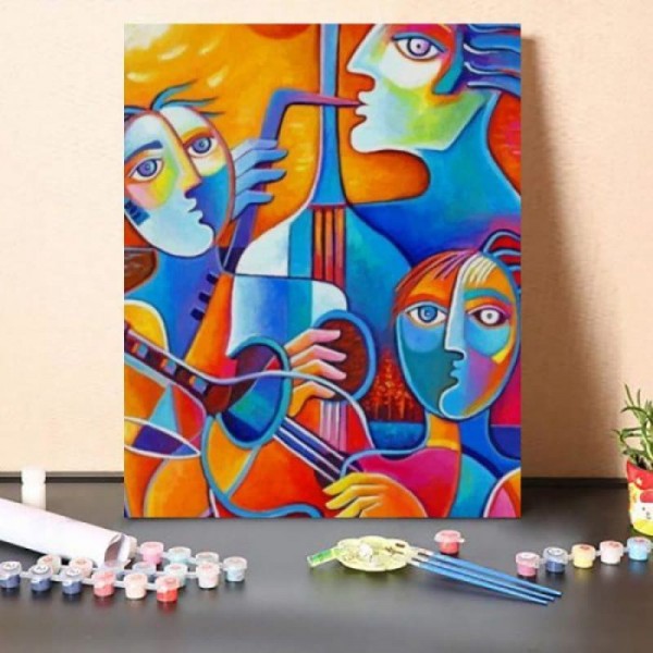 Paint By Numbers Kit Abstract Musicians