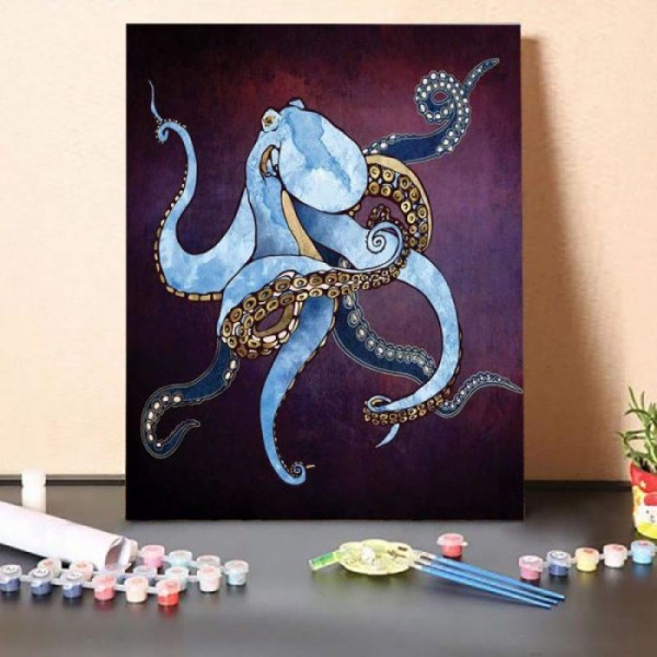 Metallic Octopus Iii – Paint By Numbers Kit