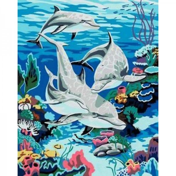 Buy Dolphin Diy Paint By Numbers Kits