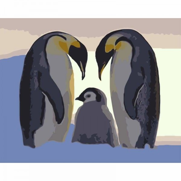 Penguin Diy Paint By Numbers Kits