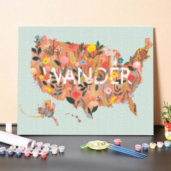 Paint by Numbers Kit-Wild Garden USA