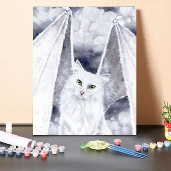 Paint by Numbers Kit – White cat