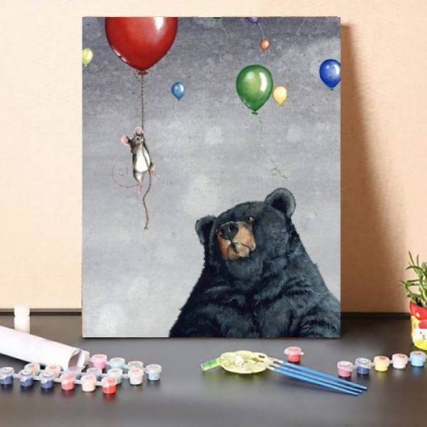 Paint By Numbers Kit – Bear and Mouse