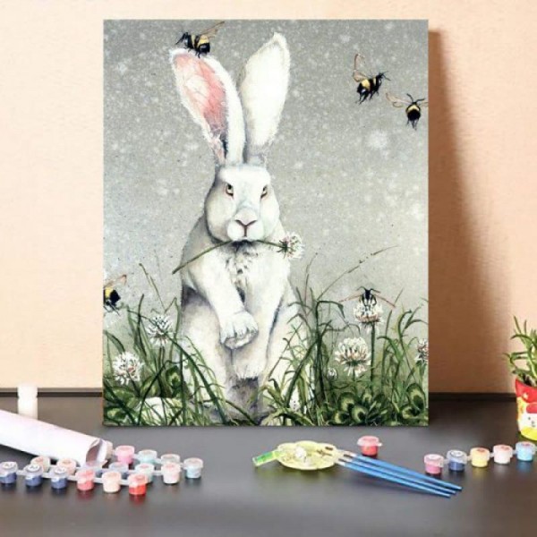 Paint By Numbers Kit – Rabbit & Flower
