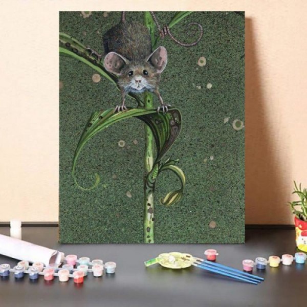 Paint By Numbers Kit – Mouse and leaves