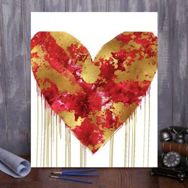 Paint by Numbers Kit Golden Heart 2