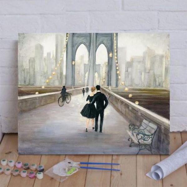 Paint By Numbers Kit-Bridge To New York