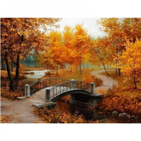 Order Nature Bridge Forest Diy Paint By Numbers Kits