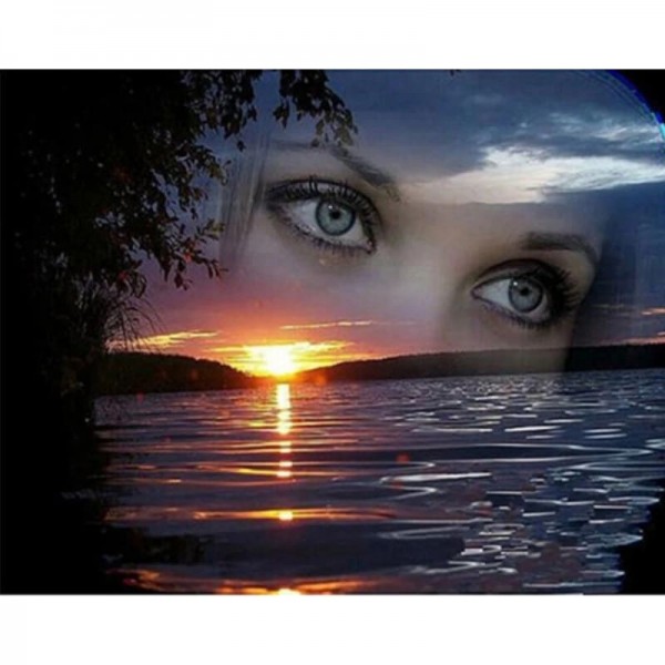 Order Nature Sunset Lake Eyes Diy Paint By Numbers Kits
