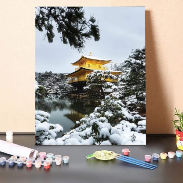 Paint by Numbers Kit-Winter In Japan I