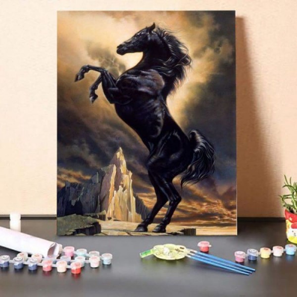 Paint By Numbers Kit – Black Horse