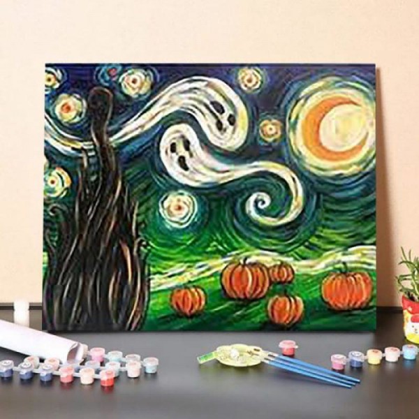 Paint By Numbers Kit – The Beauty under Stars of Halloween