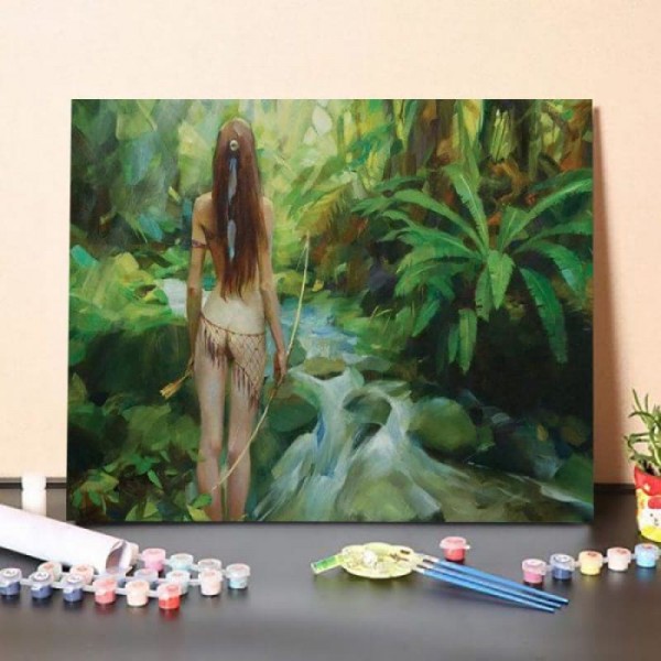 Paint By Numbers Kit-Jungle Huntress