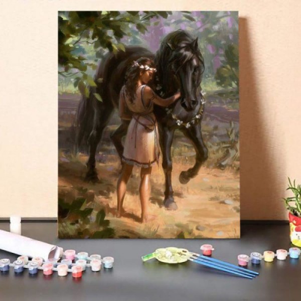 Paint By Numbers Kit-Love Horse