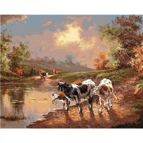 Cow Diy Paint By Numbers Kits