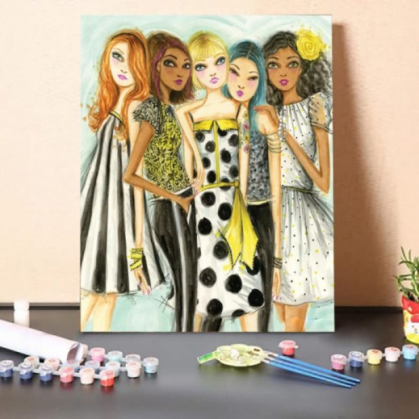 Paint By Numbers Kit-Picture Of Sisters