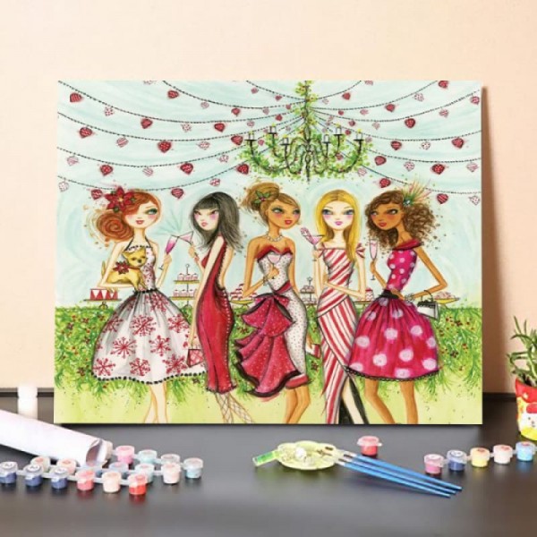 Paint By Numbers Kit-Ladies Party