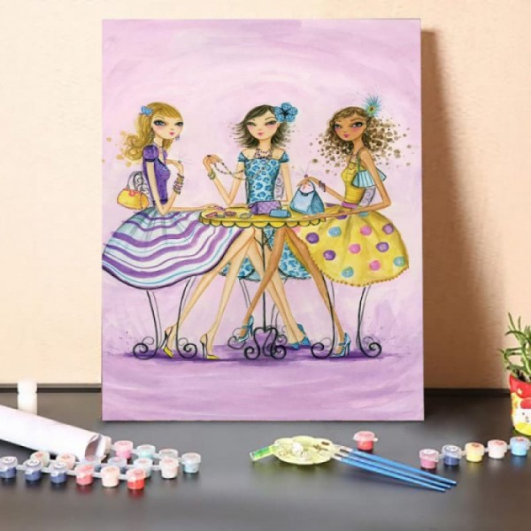 Paint By Numbers Kit-Shopping Party
