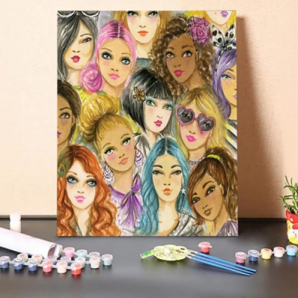 Paint By Numbers Kit-Group Portrait