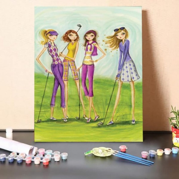 Paint By Numbers Kit-Play Golf