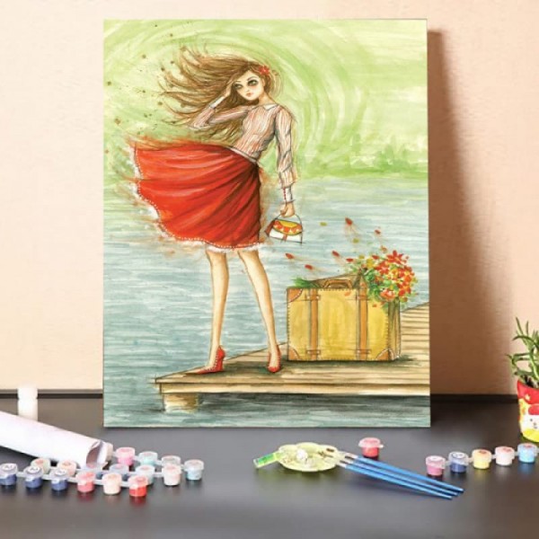 Paint By Numbers Kit-Breeze Blowing