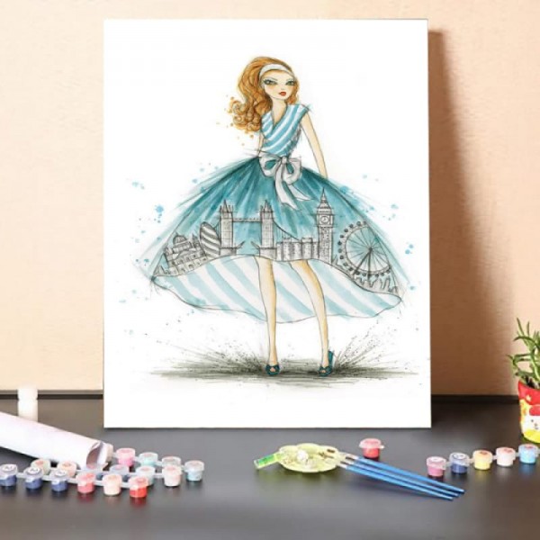 Paint By Numbers Kit-The City On The Skirt
