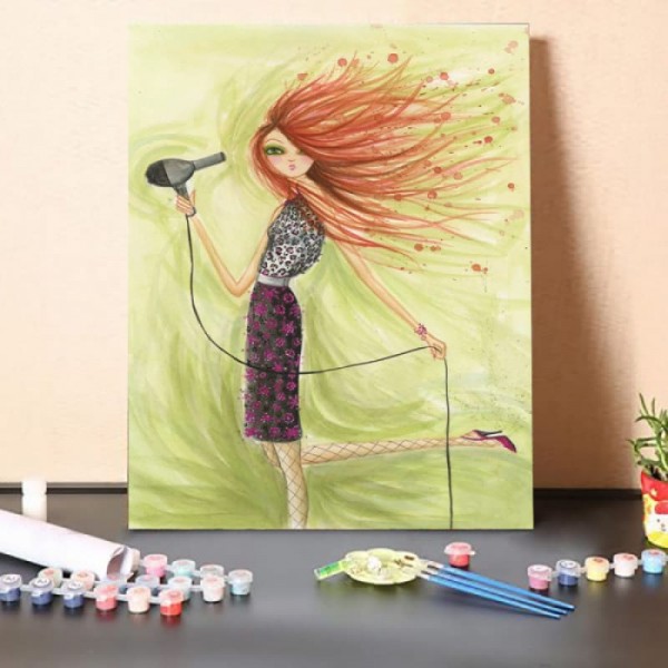 Paint By Numbers Kit-Blow Hair