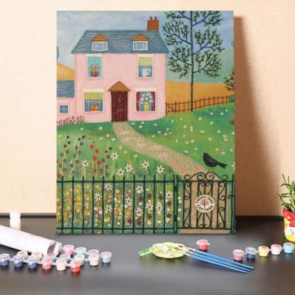 Paint By Numbers Kit-Pink House