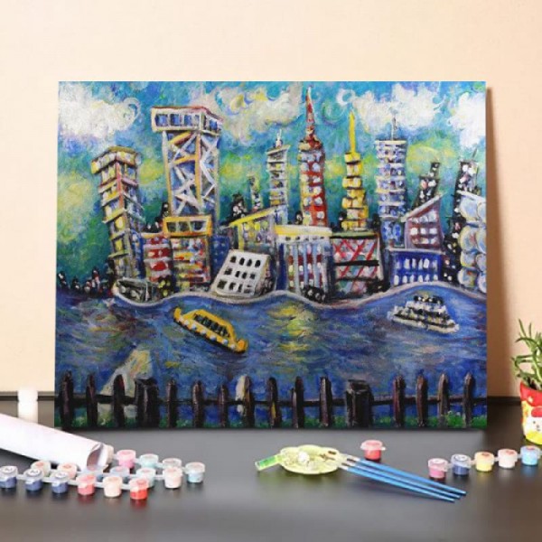 Paint By Numbers Kit-East River NYC