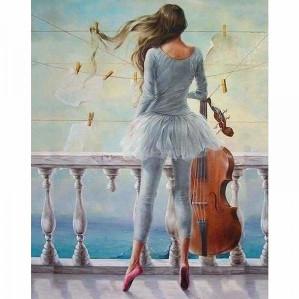 Order Ballet Girl With Cello Diy Paint By Numbers Kits