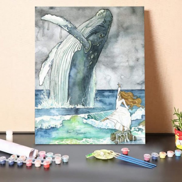 Paint By Numbers Kit – Whale and Dancer