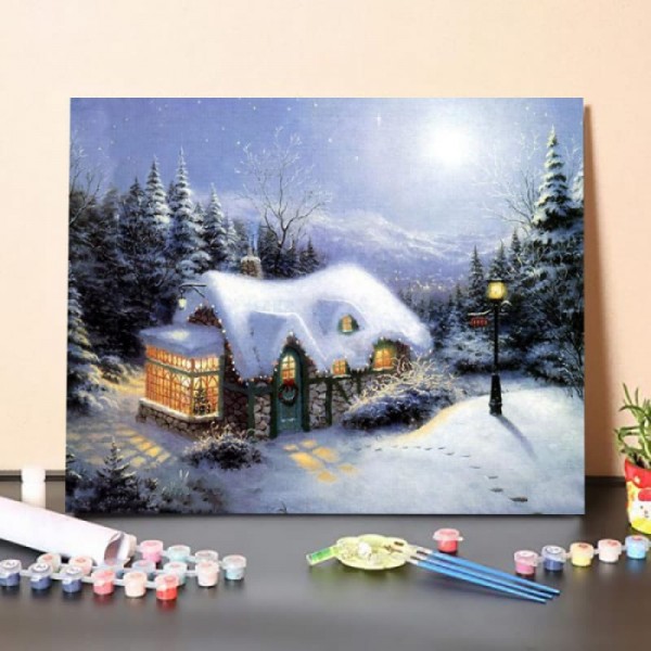 Christmas House – DIY Painting By Numbers Kit