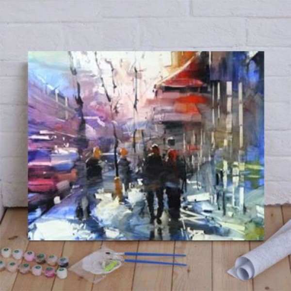 Saint Catherine Street Winter Paint By Numbers Kit