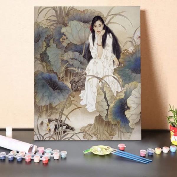 Paint by Numbers Kit-Ancient Oriental Beauty